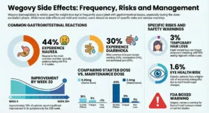 Wegovy Side Effects 2026: GI Issues 44%, Hair Loss 3%, Eye Problems 1.6%