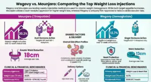 Wegovy vs Mounjaro: Mounjaro (20%) Weight Loss vs Wegovy (14%) Complete Comparison
