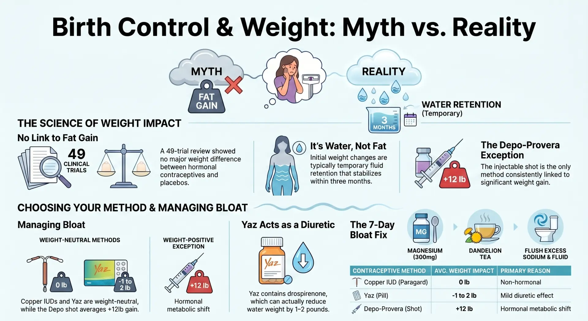 Birth Control Weight Gain Facts